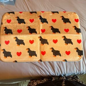 Long hair weenie dog floor mat